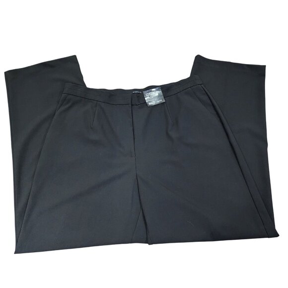 Avenue Womens Plus Size Black Pants Flat Front Straight Leg Stretch Waist 18Tall - Picture 16 of 16